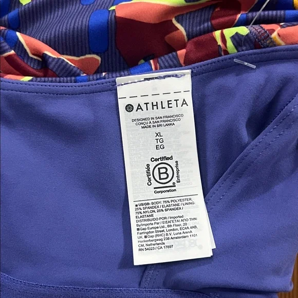 NWOT Athleta Floral Conscious Crop Bra Size XL - Picture 3 of 4